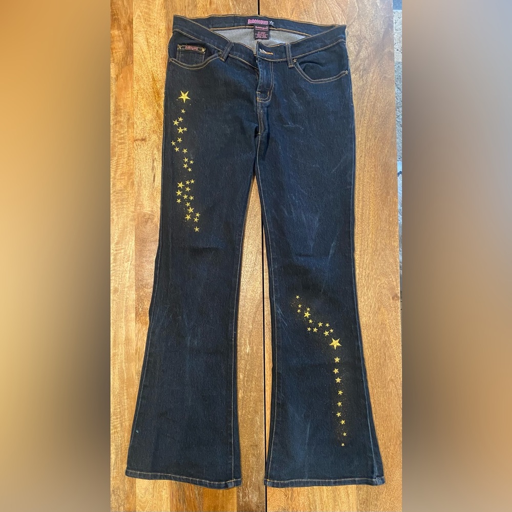 Vintage Y2K Bubblegum Glitter Jeans